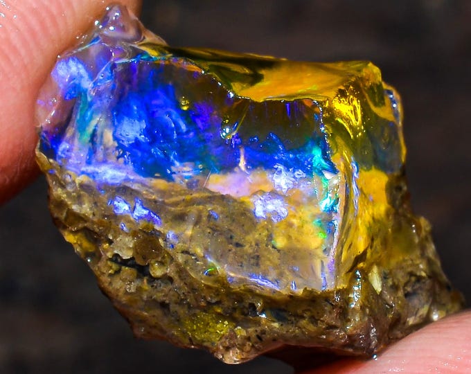 Opal Rough Gemstone, Natural Crystal Opal Rough,Welo Fire Crystal Opal, Flashy Fire Specimens Ethiopian Opal Raw, Oil Opal Rough, 12.00 Cts.