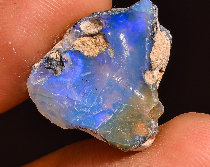Excellent Top Grade Quality 100% Natural Welo Fire Ethiopian Opal Rough Loose Gemstone For Making Jewelry 17X16X5 MM 06.50 Cts. KR61-82