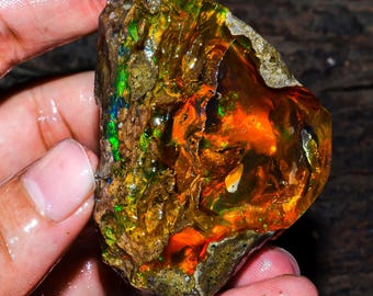 Ethiopian Welo Opal Rough: Natural Fire Crystal Gemstone (340.00 Cts)