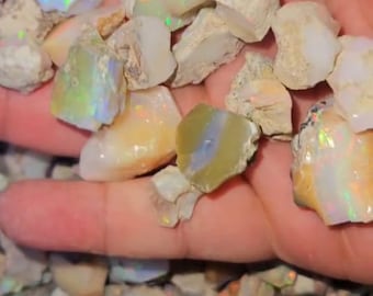 Welo Opal Rough: AA-kwaliteit ruwe opaalkristallen voor het maken van sieraden: 3000 karaat