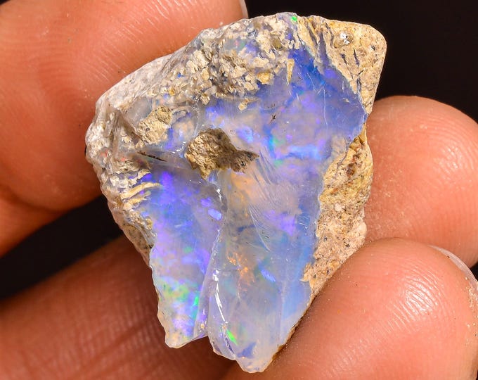 Fabulous Top Grade Quality 100% Natural Welo Fire Ethiopian Opal Rough Loose Gemstone For Making Jewelry 23X19X14 MM 20.00 Cts. KR61-85