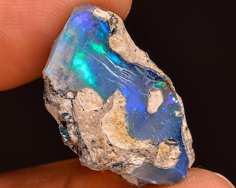 Ethiopian Opal Rough Gemstone: Natural Welo Fire Opal for Jewelry Making