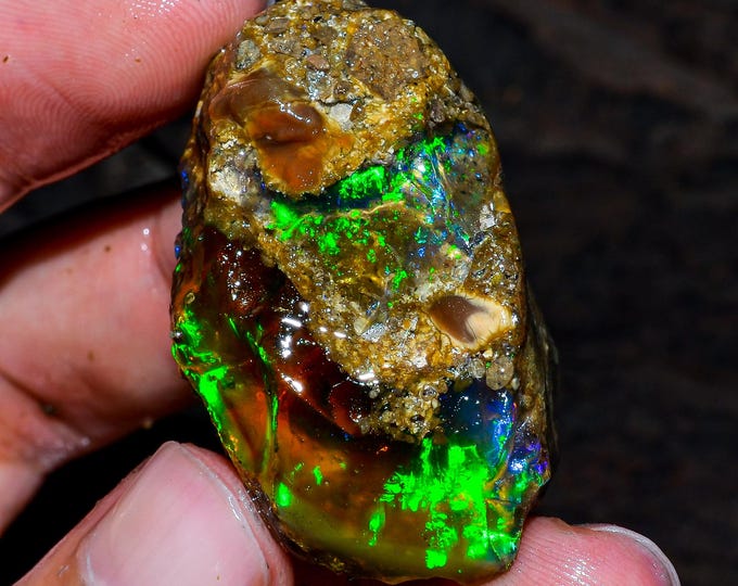 Opal Rough, Natural Crystal Opal Rough, Welo Fire Crystal Opal, Oil Opal Rough, 105.00 Cts.