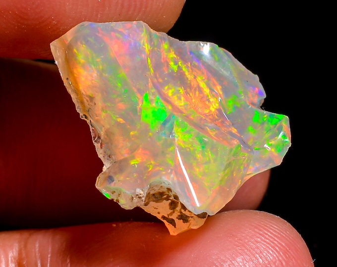 Classic Top Grade Quality 100% Natural Welo Fire Ethiopian Opal Fancy Rough Loose Gemstone For Making Jewelry 22X15X11 MM 15.00 Cts. KR46-5