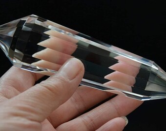 Tibetan Himalayan Quartz Vogel Wand: 13 Sided Crystal Healing Point