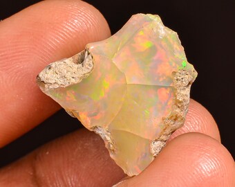 Welo Fire Ethiopian Opal Rough Gemstone: Natural Jewelry Making Stone, 13.00 Cts.