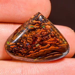 Incredible Top Grade Quality 100% Natural Boulder Opal Heart Shape Cabochon Loose Gemstone For Making Jewelry 18X23X5 MM 18.50 Cts. KR44-50