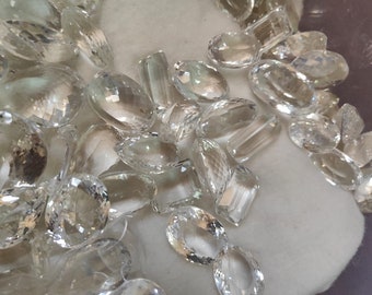 21500 Carat Crystal Quartz Gemstones: Faceted Rectangle Shape, AAA+ Quality
