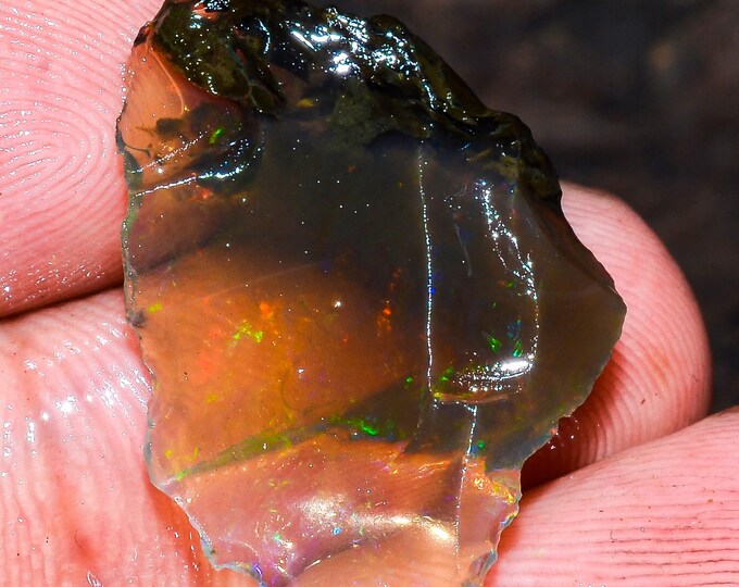 Opal Rough Gemstone, Natural Crystal Opal Rough,Welo Fire Crystal Opal, Flashy Fire Specimens Ethiopian Opal Raw, Oil Opal Rough, 07.50 Cts.