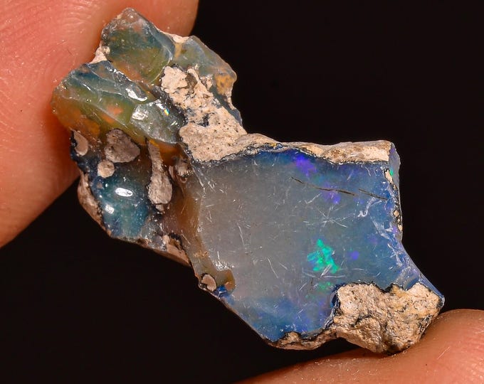 Exclusive Top Grade Quality 100% Natural Welo Fire Ethiopian Opal Rough Loose Gemstone For Making Jewelry 27X13X7 MM 10.00 Cts. KR61-83