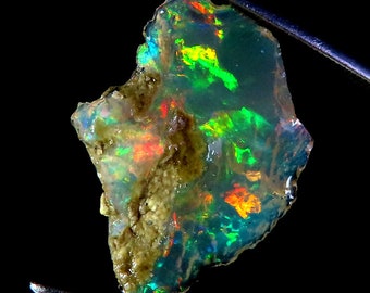 opal rough Immaculate Top Grade Quality 100% Natural Welo Fire Ethiopian Opal Rough Loose Gemstone For Making Jewelry 15x19x05 MM 04.00 Cts.