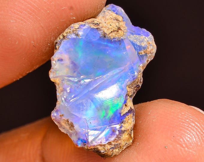 Beautiful Top Grade Quality 100% Natural Welo Fire Ethiopian Opal Rough Loose Gemstone For Making Jewelry 18X12X5 MM 05.50 Cts. KR61-79