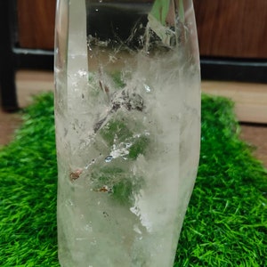 Natürlicher klarer Quarzobelisk, Quarzkristallturm, großer Kristallturm, Kristallstabspitze, Heilzauberstab, Reiki-Heilung, Kristallgeschenk HCH01