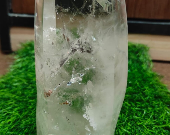 Natural Clear quartz obelisk,Quartz Crystal tower,Large Crystal tower,Crystal wand point,Healing magic wand,Reiki healing,Crystal Gift HCH01