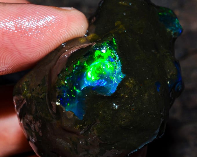 Opal Rough Gemstone, Natural Crystal Opal Rough,Welo Fire Crystal Opal, Flashy Fire Specimens Ethiopian Opal Raw, Oil Opal Rough,185.00 Cts.