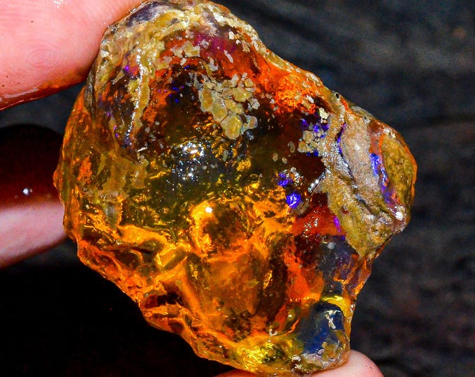 Opal Rough Gemstone, Natural Crystal Opal Rough,Welo Fire Crystal Opal, Flashy Fire Specimens Ethiopian Opal Raw, Oil Opal Rough,78.50 Cts.