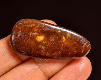 Boulder Opal Cabochon: Natural Gemstone for Jewelry Making (36X17X5 MM, 35 Cts.)