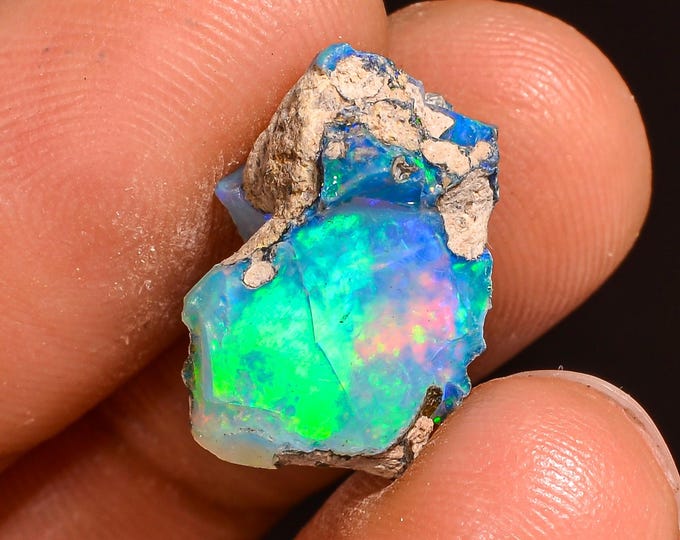 Incredible Top Grade Quality 100% Natural Welo Fire Ethiopian Opal Rough Loose Gemstone For Making Jewelry 14X10X8 MM 05.50 Cts. KR61-14