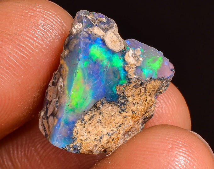 Mind Blowing Top Grade Quality 100% Natural Welo Fire Ethiopian Opal Rough Loose Gemstone For Making Jewelry 14X13X9 MM 06.50 Cts. KR61-66
