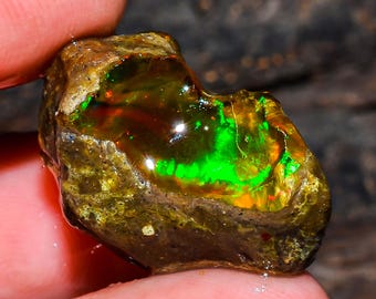 Opal Rough Gemstone, Natural Crystal Opal Rough,Welo Fire Crystal Opal, Flashy Fire Specimens Ethiopian Opal Raw, Oil Opal Rough, 15.00 Cts.