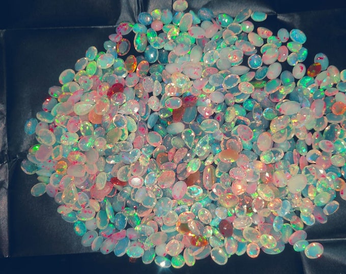 810 Ct Ethiopian Welo Opal Faceted Gemstone for Necklace Craft
