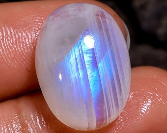 Marvellous Top Grade Quality 100% Natural Rainbow Moonstone Oval Shape Cabochon Loose Gemstone For Making Jewelry 18X13X7MM 15.00 Ct KR38-65