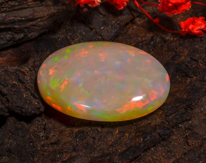 27.00 Cts. Natural Ethiopian Welo White Opal Cabochon, Beautiful Opal for Crafting Jewelry, Perfect Gift for Birthdays or Anniversaries