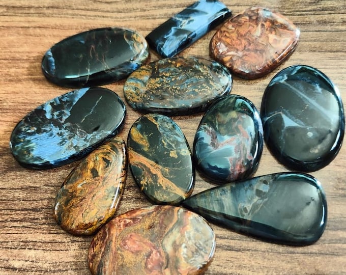 Natural Pietersite Cabochon Pietersite Gemstone Loose Gemstone , Genuine Pietersite Stone , 574.35 Carat, 11 Pcs Wholesale lot