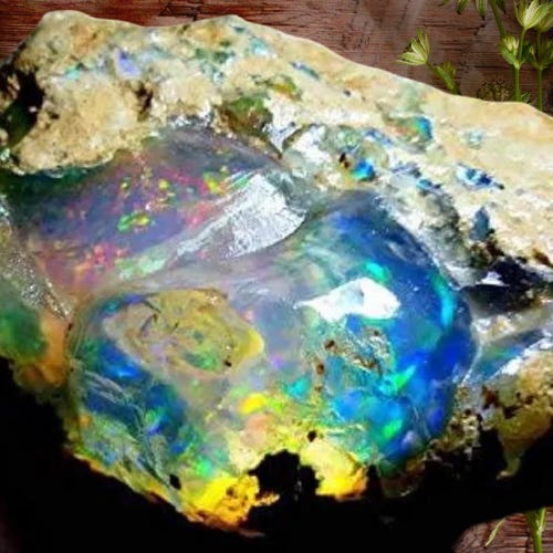 Opale Brute 62,00 Carats Opale éthiopienne Naturelle Opale Brute Welo