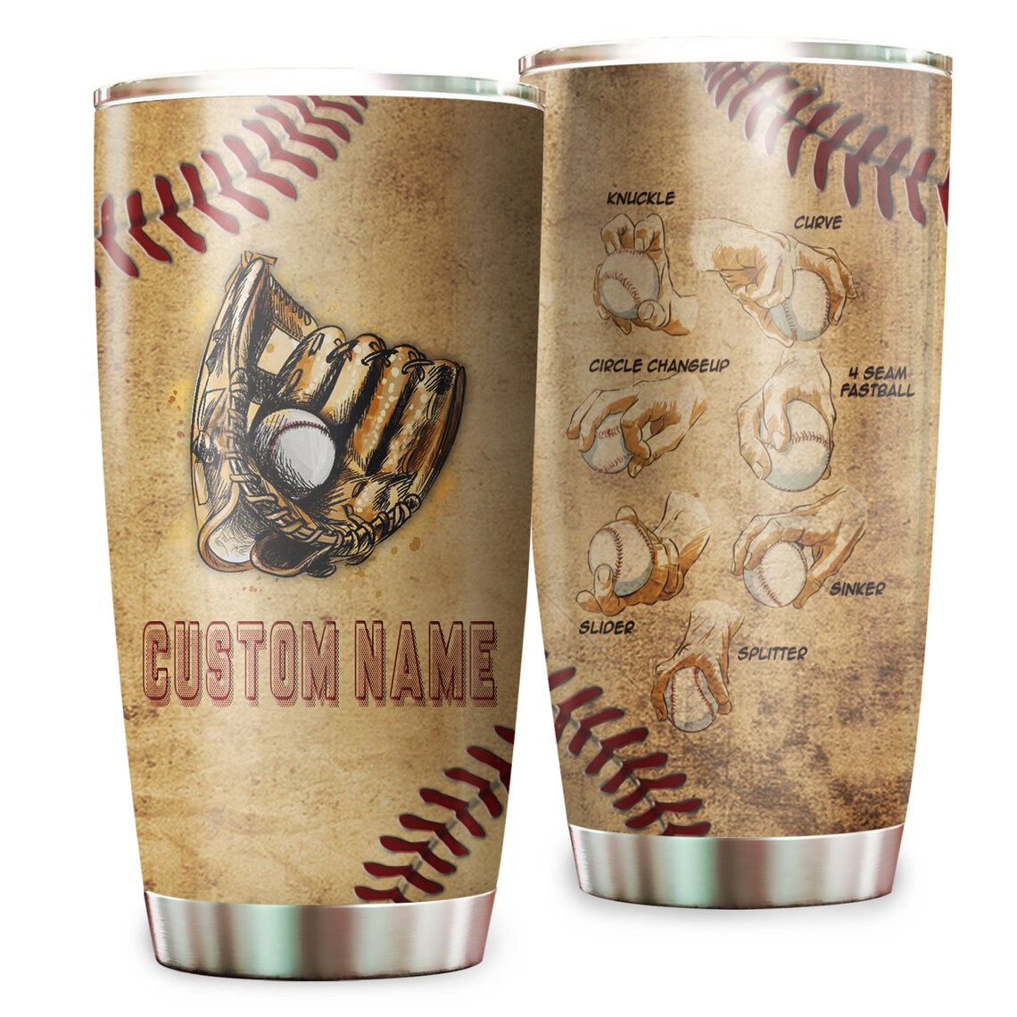Baseball Tumblers Baseball Tumbler Cup Baseball Pitching Etsy