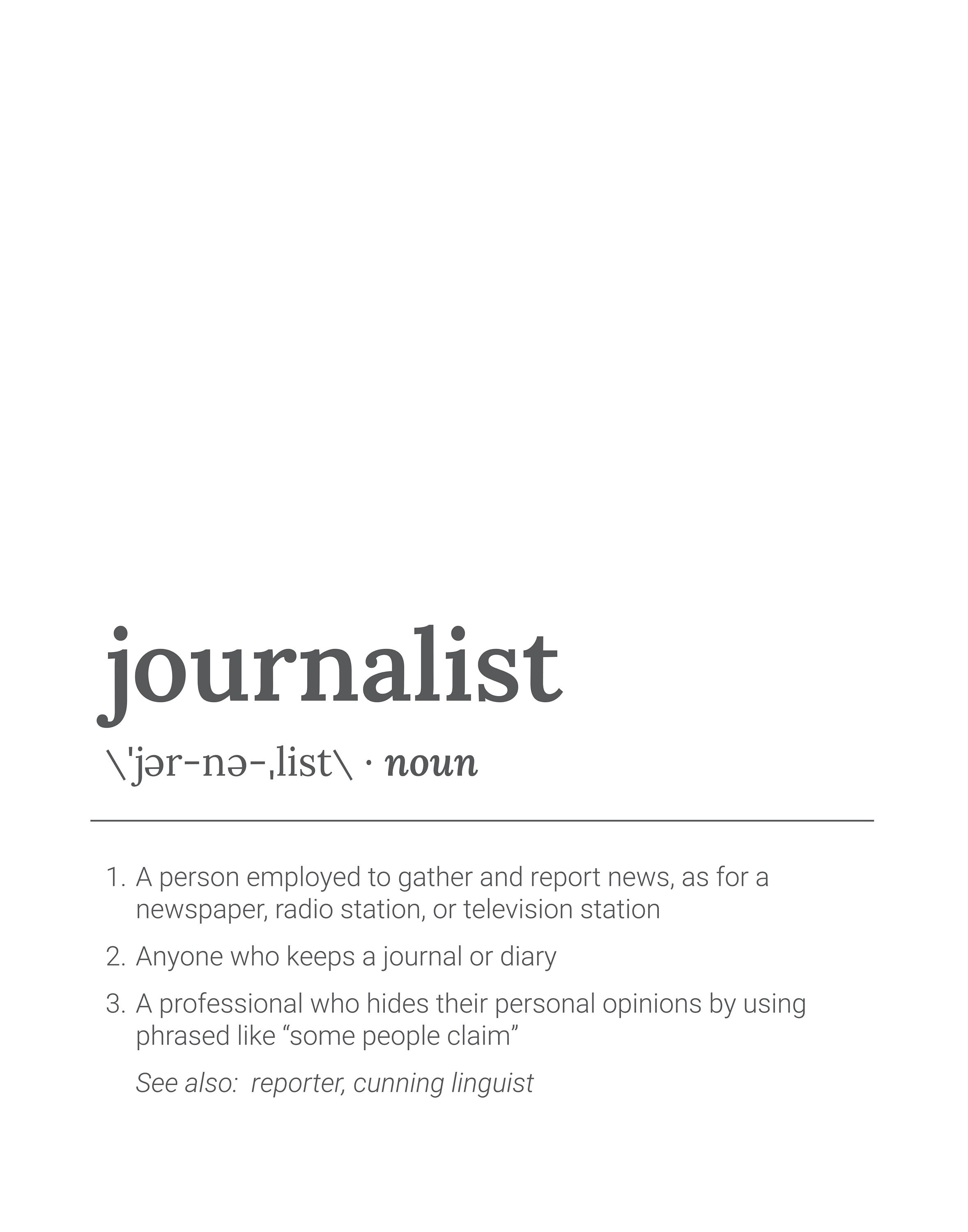 Journalist Definition