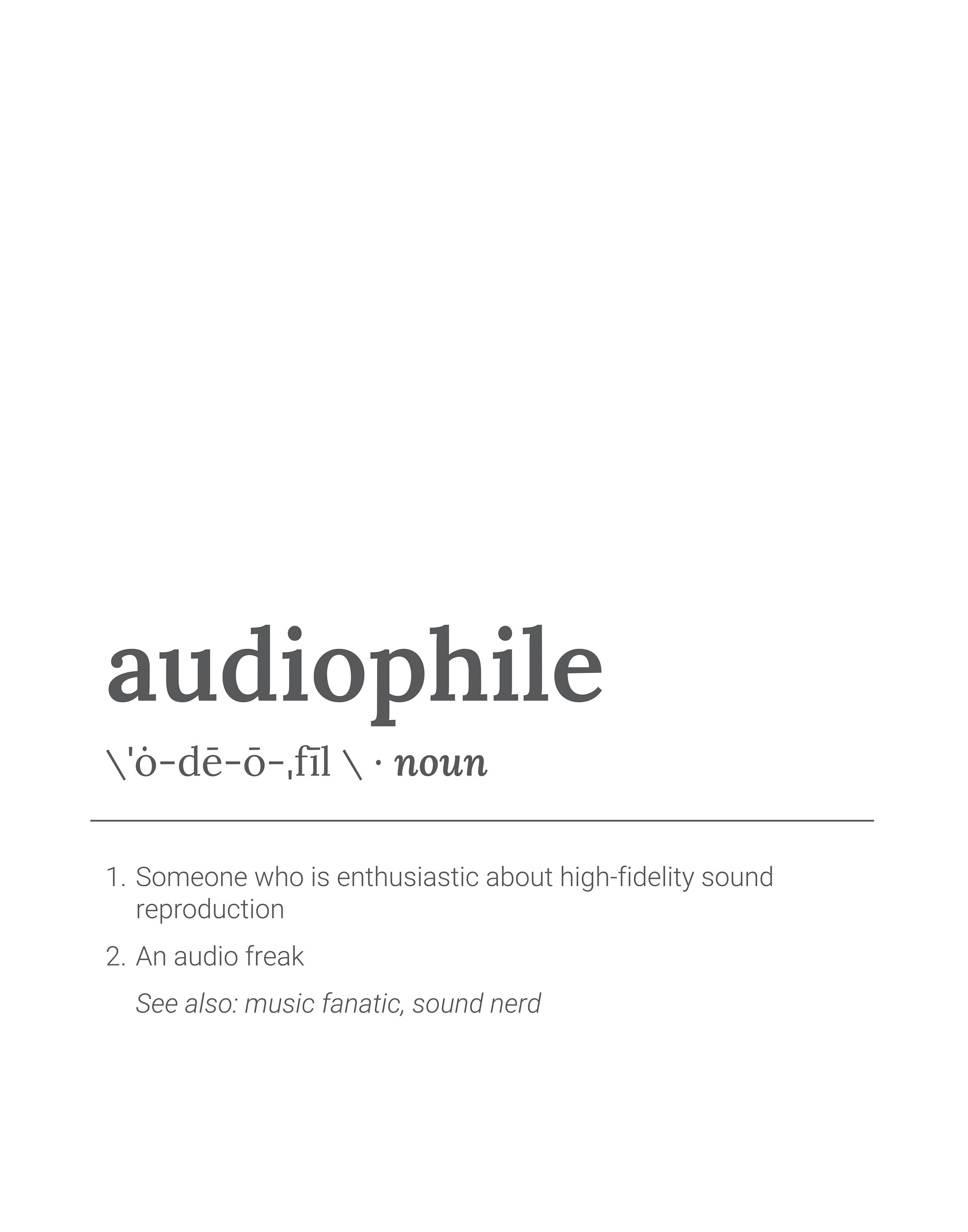 Audiophile Definition Poster Simply Download & Print Etsy