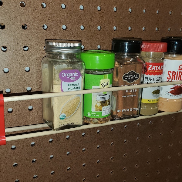 Pegboard/Skadis Spice Bottle Rack