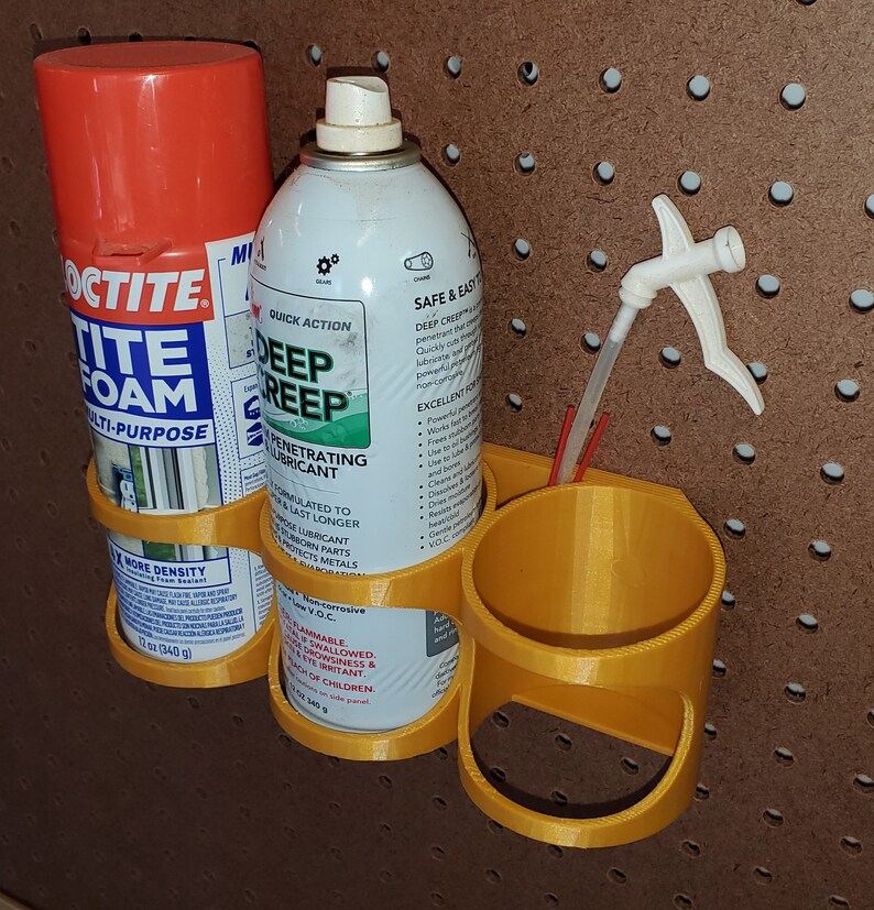 Pegboard/skadis Standard Spray Can Holder 2 or 3 Can Etsy
