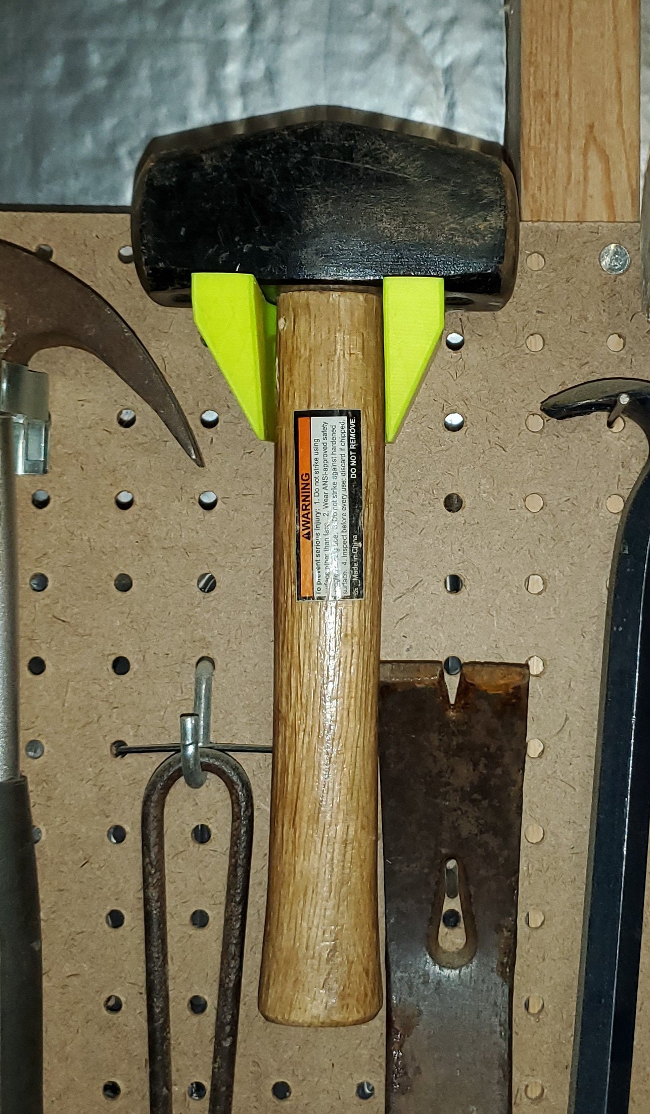 Pegboard mallet/sledge hammer holder Etsy