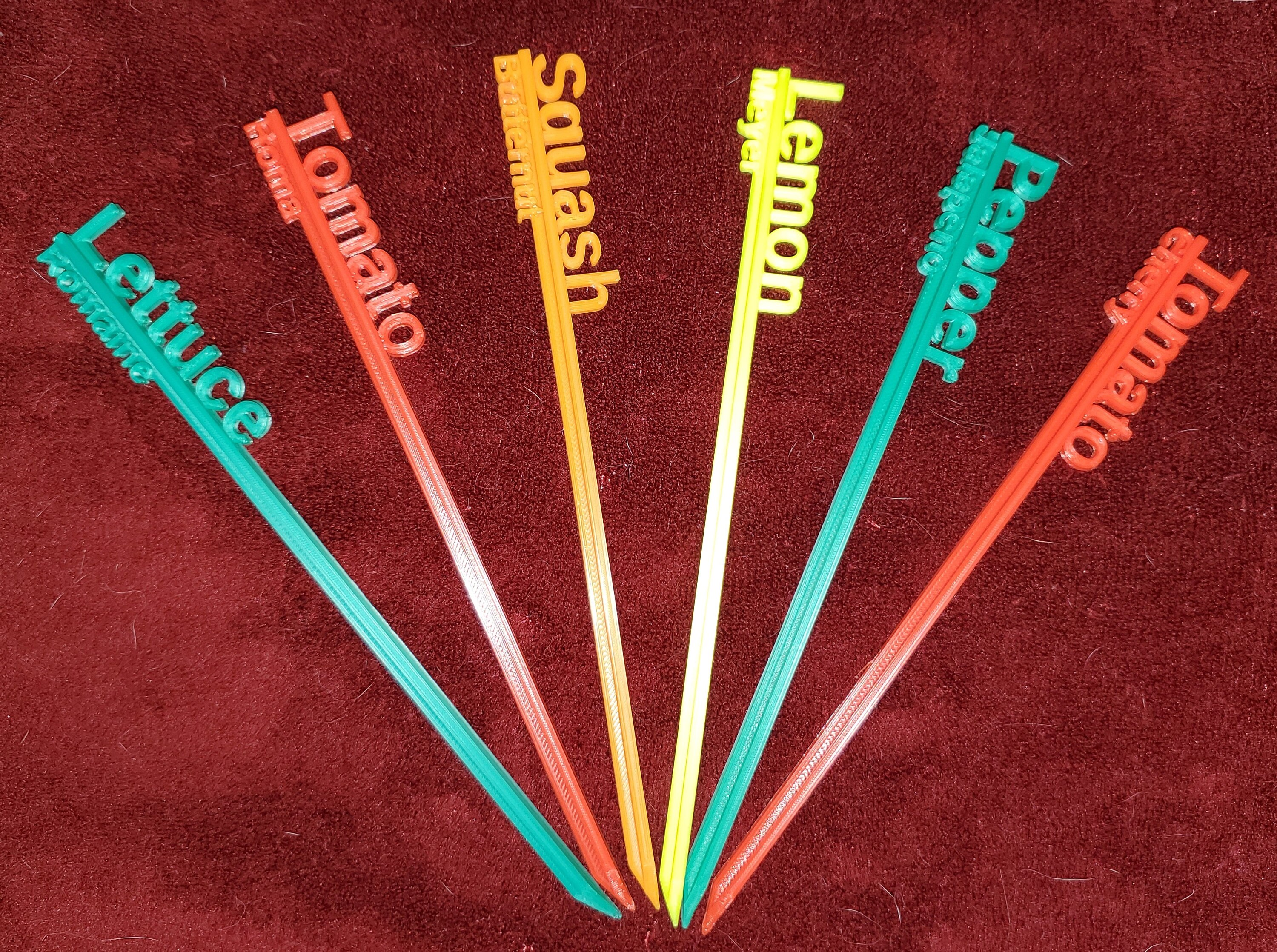 Plant Label Stakes with Variety Subtext Etsy