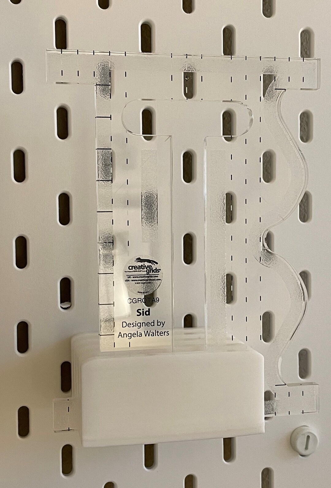 Pegboard/skadis Freemotion Machine Quilting 6mm,8mm,1/4, Ruler Holder