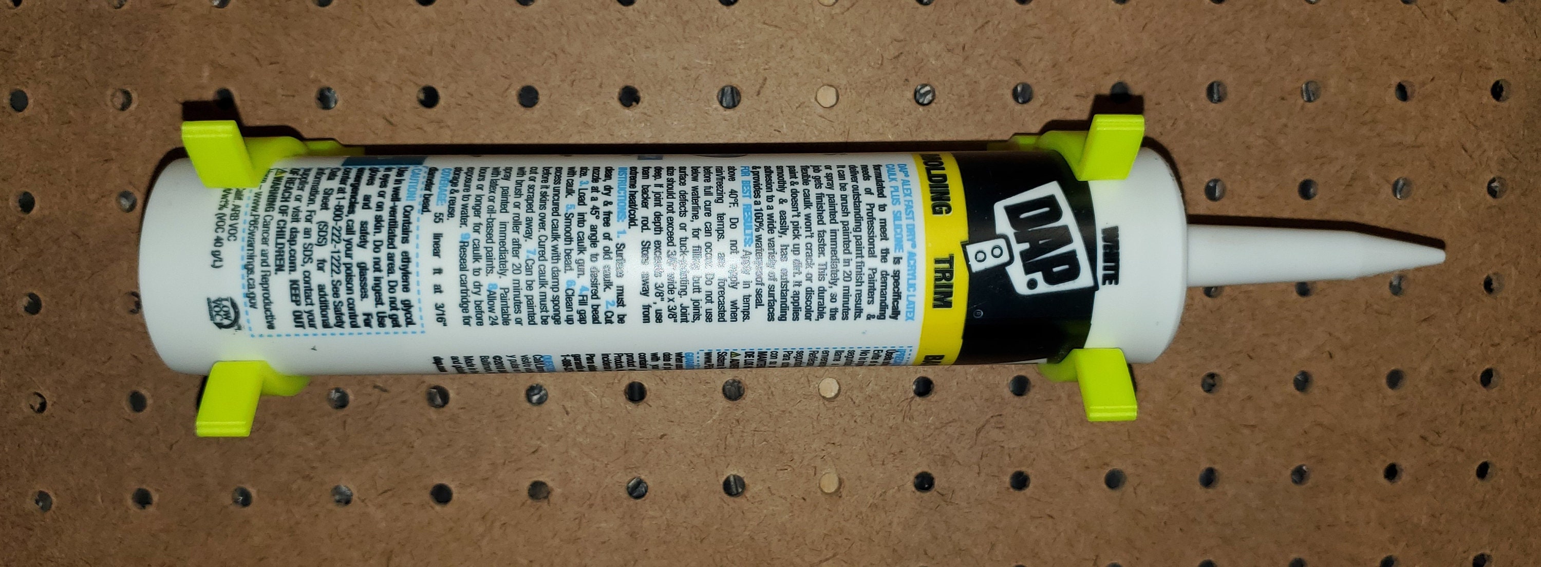 Pegboard caulk tube holder Etsy