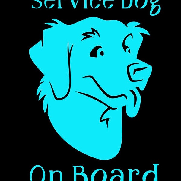 Service Dog On Board Decal