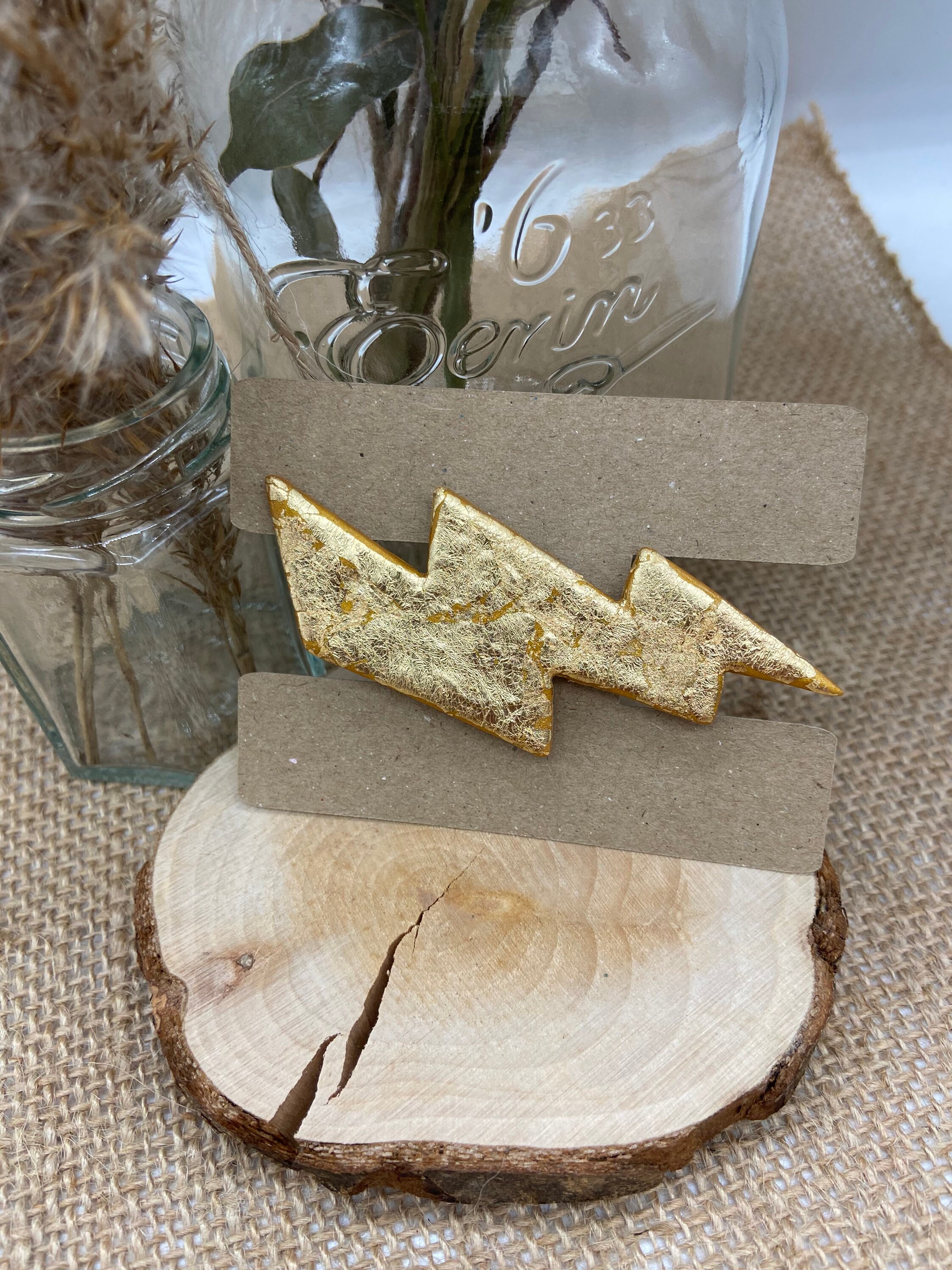Gold/silver Lightning Bolt Hair Clip Hair Accessory Etsy UK