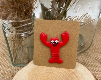 Lobster pin badge - brooch