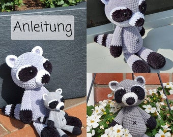 DIY Waschbär häkeln, Häkelanleitung Amigurumi Waschbär, Anleitung deutsch, Weihnachtsgeschenk Häkeltier Bär, Geschenk selbstgemacht