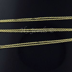 Real 14k Yellow gold cable anchor  link chain necklace 16-20 inch dainty