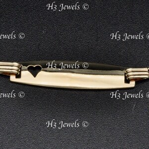 Real 14k yellow gold Baby ID Valentino Bracelet lobster 6 inches 2.40 grams image 4