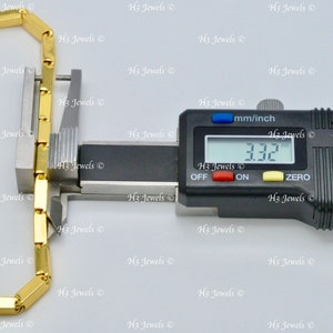 Real 24k Yellow gold Box Baht Bracelet S lock 7.5 inches 17.70 grams image 8