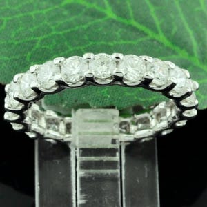 14k Yellow or White Gold Natural Diamond band ring 2.50 ct April birthstone eternity band ring