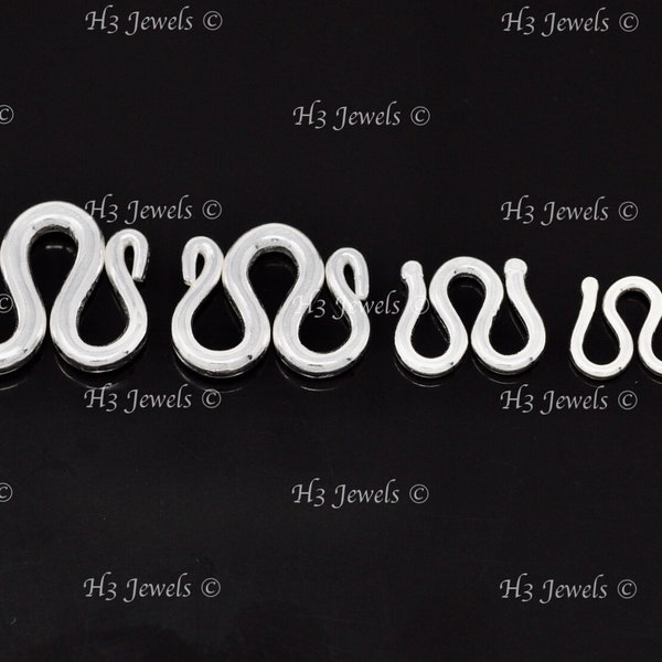 999  Silver Handmade M lock clasp   4 sizes   S-M-L-XL