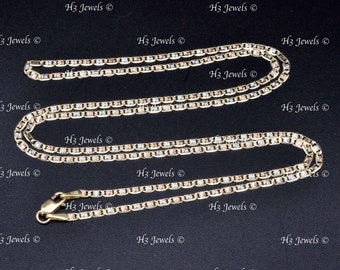 Real 14k multi Gold Valentino chain necklace Italy 18 inch - 24 inches lightweight