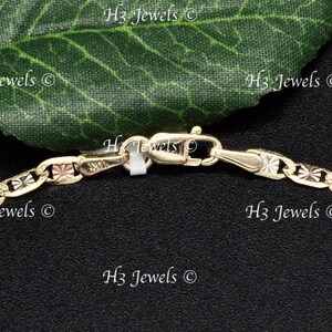 Real 14k yellow gold Baby ID Valentino Bracelet lobster 6 inches 2.40 grams image 5