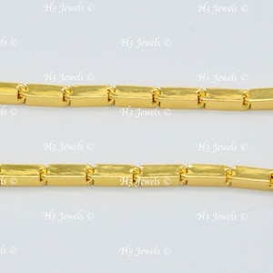 Real 24k Yellow gold Box Baht Bracelet S lock 7.5 inches 17.70 grams image 2